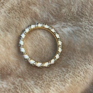 Gold Plated 925 White with CZ Ring